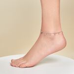 Cha&icirc;ne De Cheville Fillira Argent Blanc - Cha&icirc;nes de cheville Femme | Histoire d&rsquo;Or