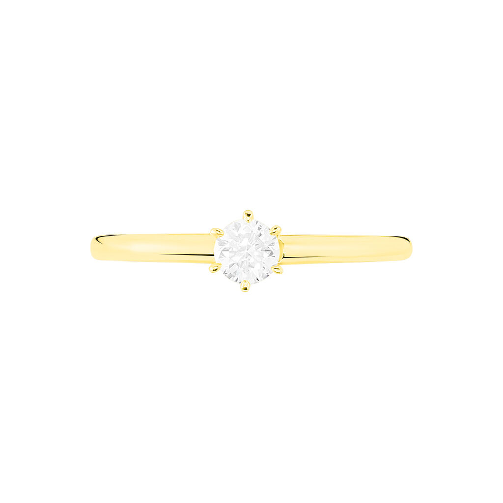 Bague Solitaire Seynabou Or Jaune Diamant - Bagues solitaires Femme | Histoire d&rsquo;Or
