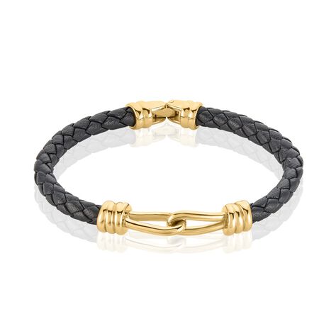 Bracelet Plaqué Or Rodolf Cuir - Bracelets cordon Homme | Histoire d’Or