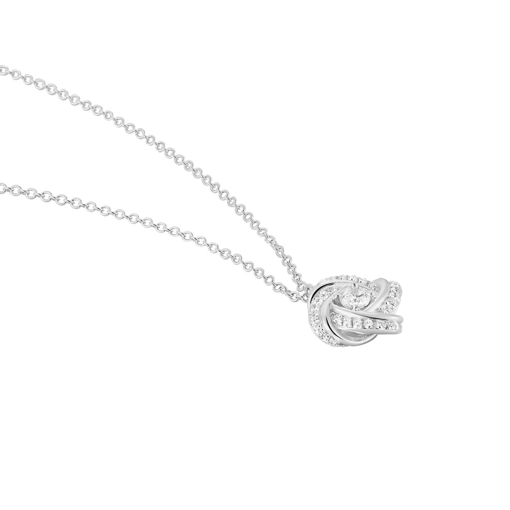 Collier Anasthase Argent Blanc Oxyde De Zirconium - Colliers fantaisie Femme | Histoire d’Or