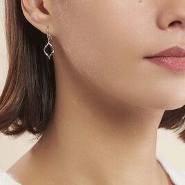 Boucles D'oreilles Pendantes Louison Argent Blanc - Boucles d'oreilles fantaisie Femme | Histoire d’Or