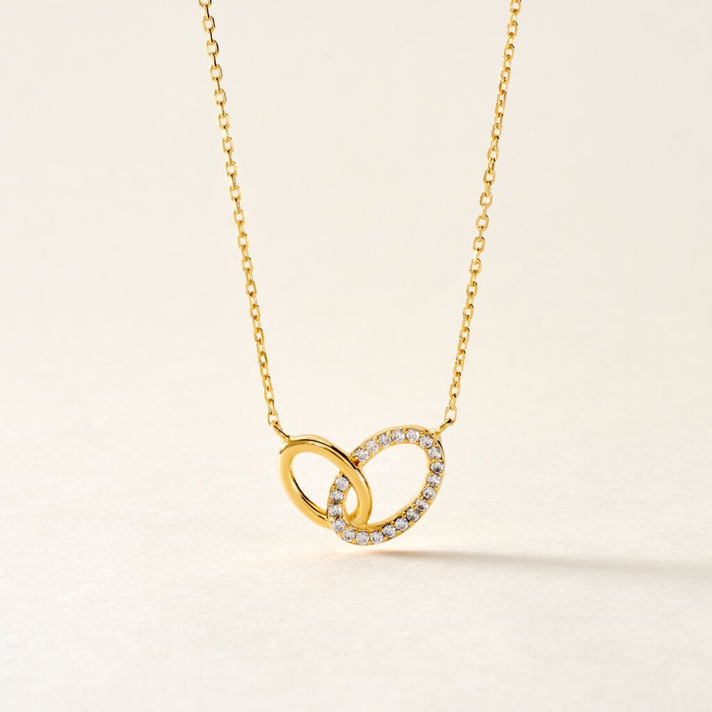 Collier Plaqu&eacute; Or Kimberlie Oxydes De Zirconium - Colliers fantaisie Femme | Histoire d&rsquo;Or