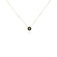 Collier Talisman Or Jaune Agate Diamant