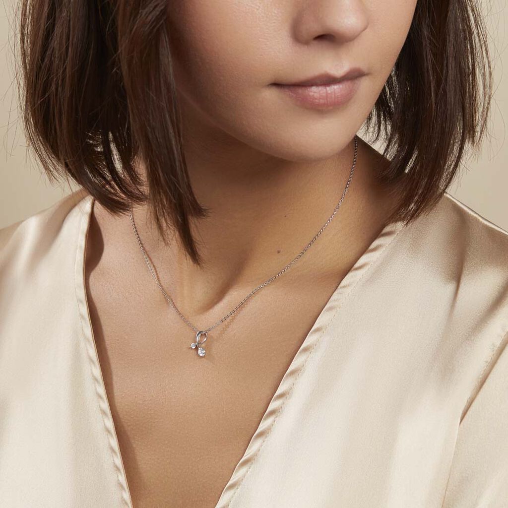 Collier Briaga Argent Blanc Oxyde De Zirconium - Colliers fantaisie Femme | Histoire d’Or