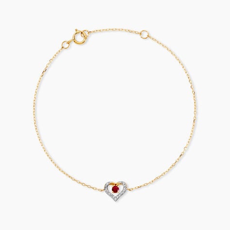 Bracelet Bengt Or Jaune Rubis Diamant - Bracelets Femme | Histoire d&rsquo;Or