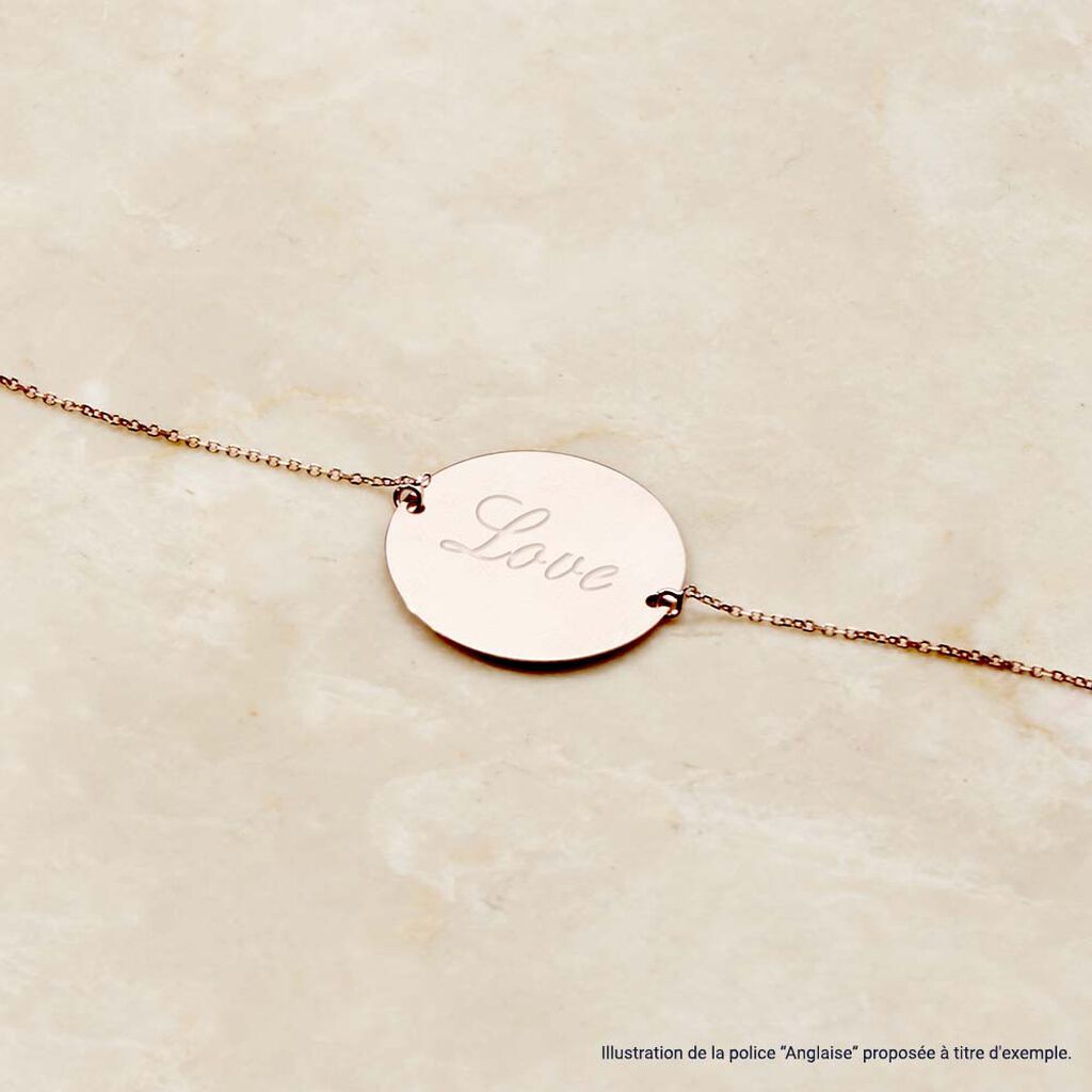 Bracelet Helenia Pastille Gravable Or Rose - Bracelets Naissance Enfant | Histoire d’Or