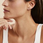 Boucles D'oreilles Puces Astre Argent Blanc - Boucles d'oreilles fantaisie Femme | Histoire d&rsquo;Or