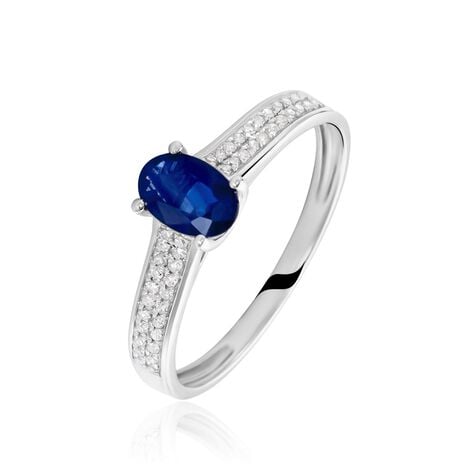 Bague Crista Or Blanc Saphir Et Diamant - Bagues solitaires Femme | Histoire d’Or