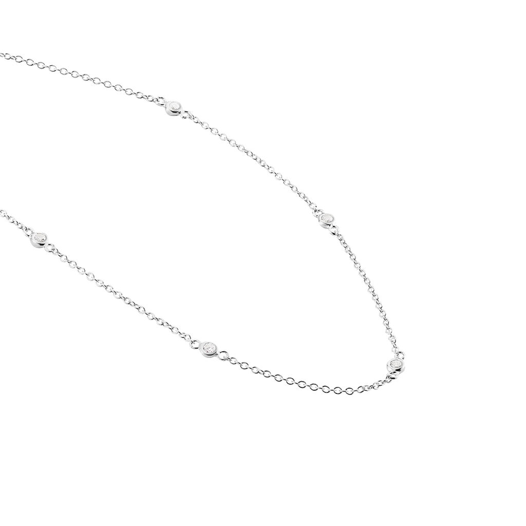 Collier Vashti Argent Blanc Oxyde De Zirconium - Colliers fantaisie Femme | Histoire d&rsquo;Or