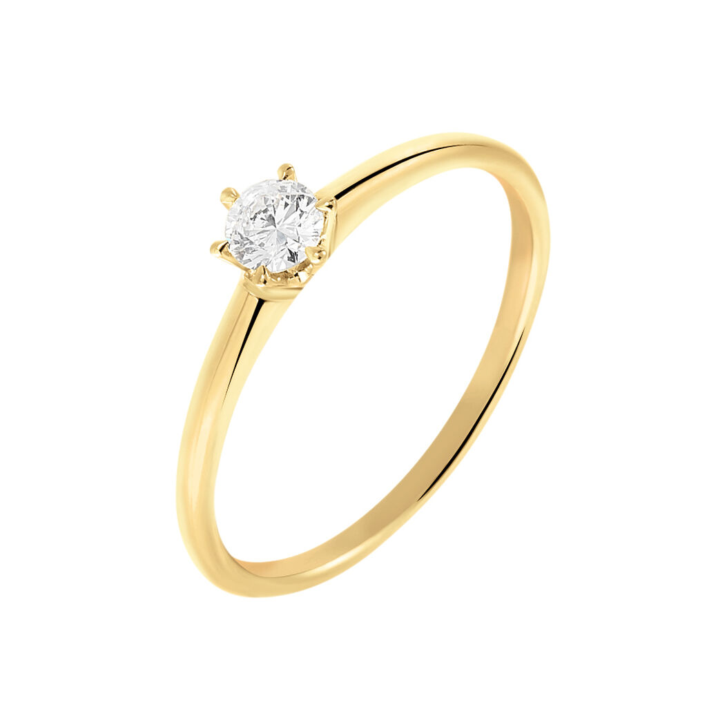 Bague Solitaire Samantha Or Jaune Diamant - Bagues solitaires Femme | Histoire d’Or