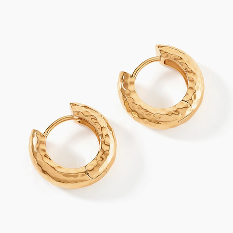 Créoles Ariane Plaqué Or Jaune - Boucles d'oreilles créoles Femme | Histoire d’Or