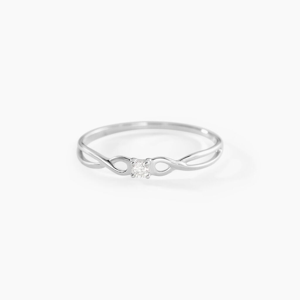Bague Stelonie Or Blanc Diamant - Bagues solitaires Femme | Histoire d&rsquo;Or