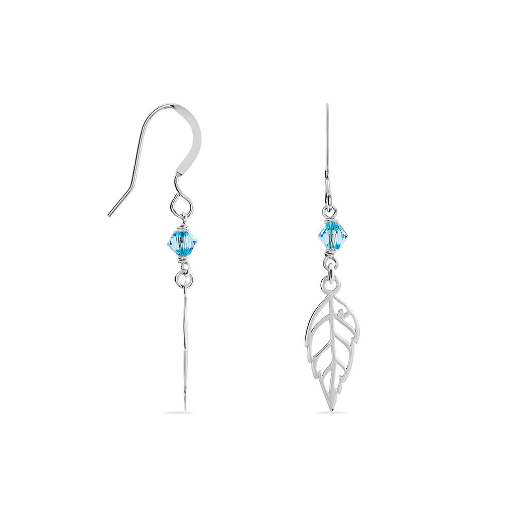Boucles D'oreilles Pendantes Angelika Argent Blanc Pierre De Synthese - Boucles d'oreilles fantaisie Femme | Histoire d’Or