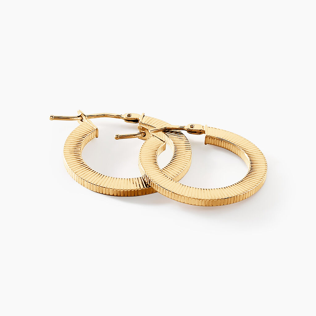Créoles Zackary Or Jaune - Boucles d'oreilles créoles Femme | Histoire d’Or