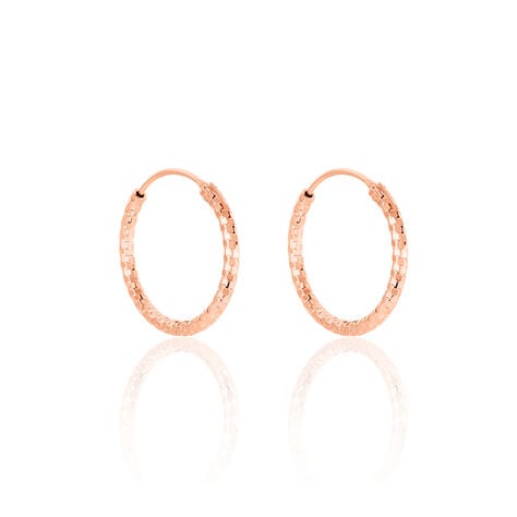 Créoles Argent Rose Agathe - Boucles d'oreilles créoles Femme | Histoire d’Or