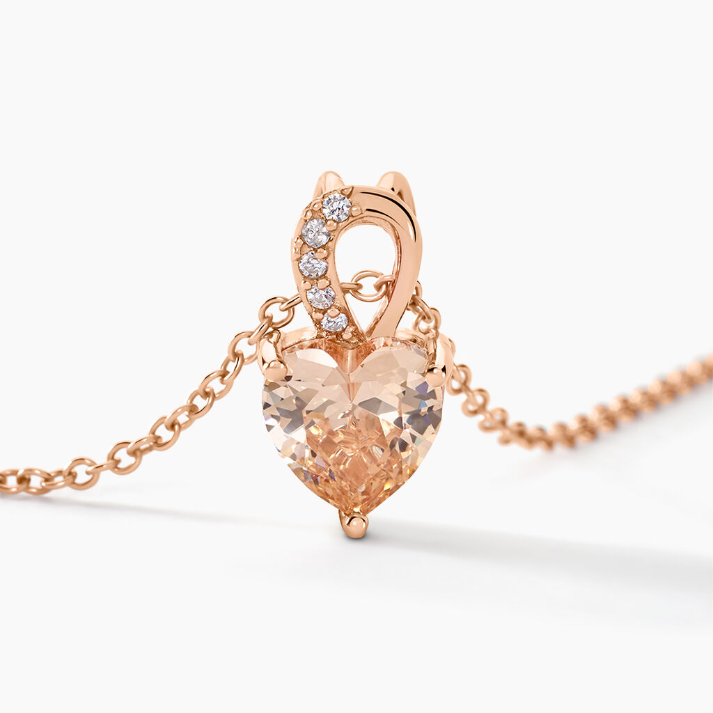 Collier Atieno Argent Rose Oxyde De Zirconium - Colliers fantaisie Femme | Histoire d&rsquo;Or