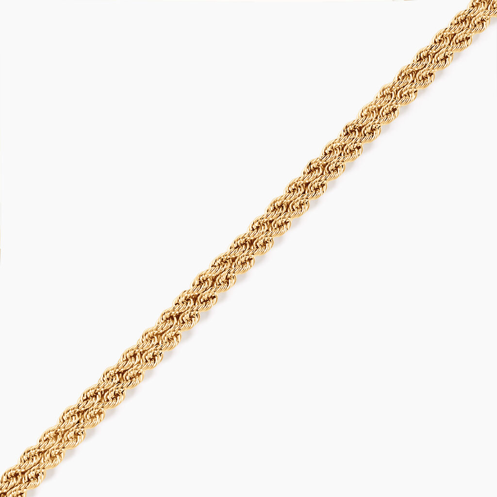 Bracelet Jerry Maille Corde 2 Rangs Or Jaune - Bracelets chaîne Femme | Histoire d’Or