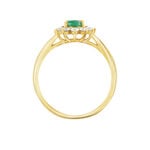 Bague Vladimir Or Jaune Emeraude Diamants - Bagues solitaires Femme | Histoire d&rsquo;Or