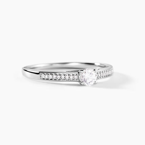 Bague Finella Platine Blanc Diamant - Bagues solitaires Femme | Histoire d&rsquo;Or