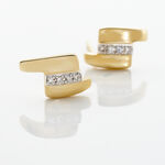 Boucles D'oreilles Puces Dolene Or Jaune Diamant - Clous d'oreilles Femme | Histoire d&rsquo;Or