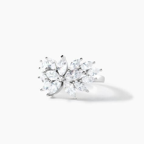 Bague Glow Up Argent Blanc Oxyde De Zirconium - Bagues avec pierre Femme | Histoire d&rsquo;Or