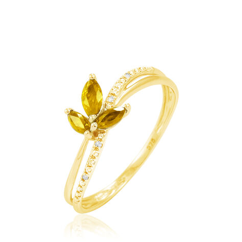 Bague Angie Or Jaune Citrine Et Diamant - Bagues avec pierre Femme | Histoire d’Or