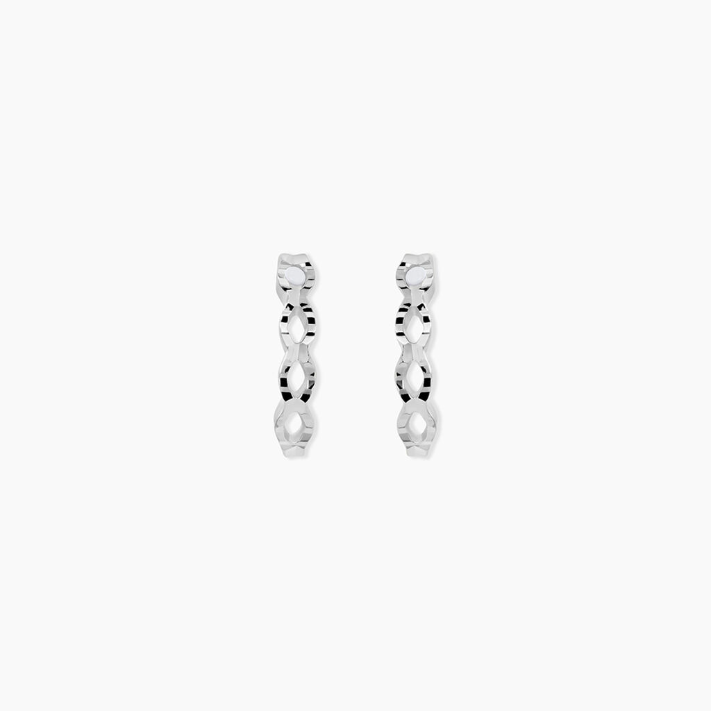 Cr&eacute;oles Kezya Argent Blanc - Boucles d'oreilles cr&eacute;oles Femme | Histoire d&rsquo;Or