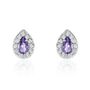 Boucles D'oreilles Puces Argent Blanc Tania Oxydes De Zirconium