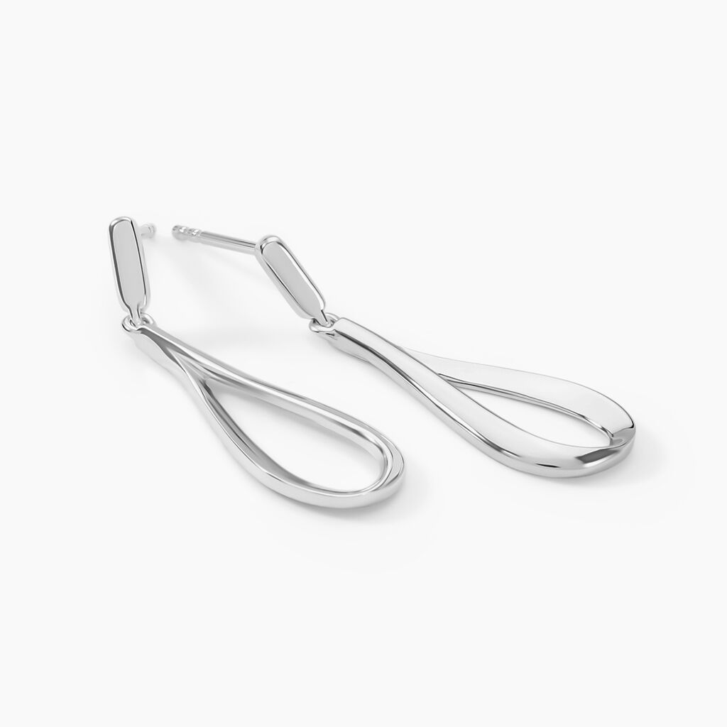 Boucles D'oreilles Pendantes Sila Argent Blanc - Boucles d'oreilles fantaisie Femme | Histoire d’Or