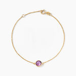 Bracelet Arenale Or Jaune Amethyste - Bracelets Femme | Histoire d&rsquo;Or