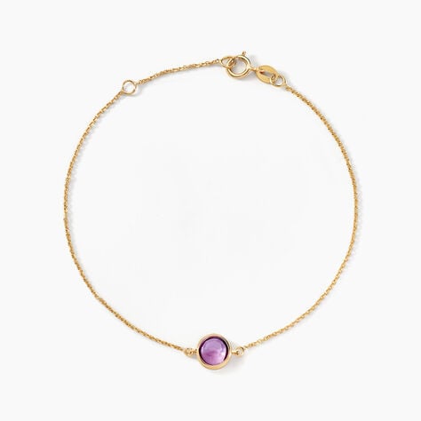 Bracelet Arenale Or Jaune Amethyste - Bracelets Femme | Histoire d&rsquo;Or