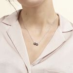 Collier Celinia Argent Blanc C&eacute;ramique Et Oxyde De Zirconium - Colliers fantaisie Femme | Histoire d&rsquo;Or