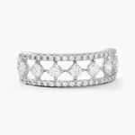 Bague The Crown Or Blanc Oxyde De Zirconium - Bagues avec pierre Femme | Histoire d&rsquo;Or