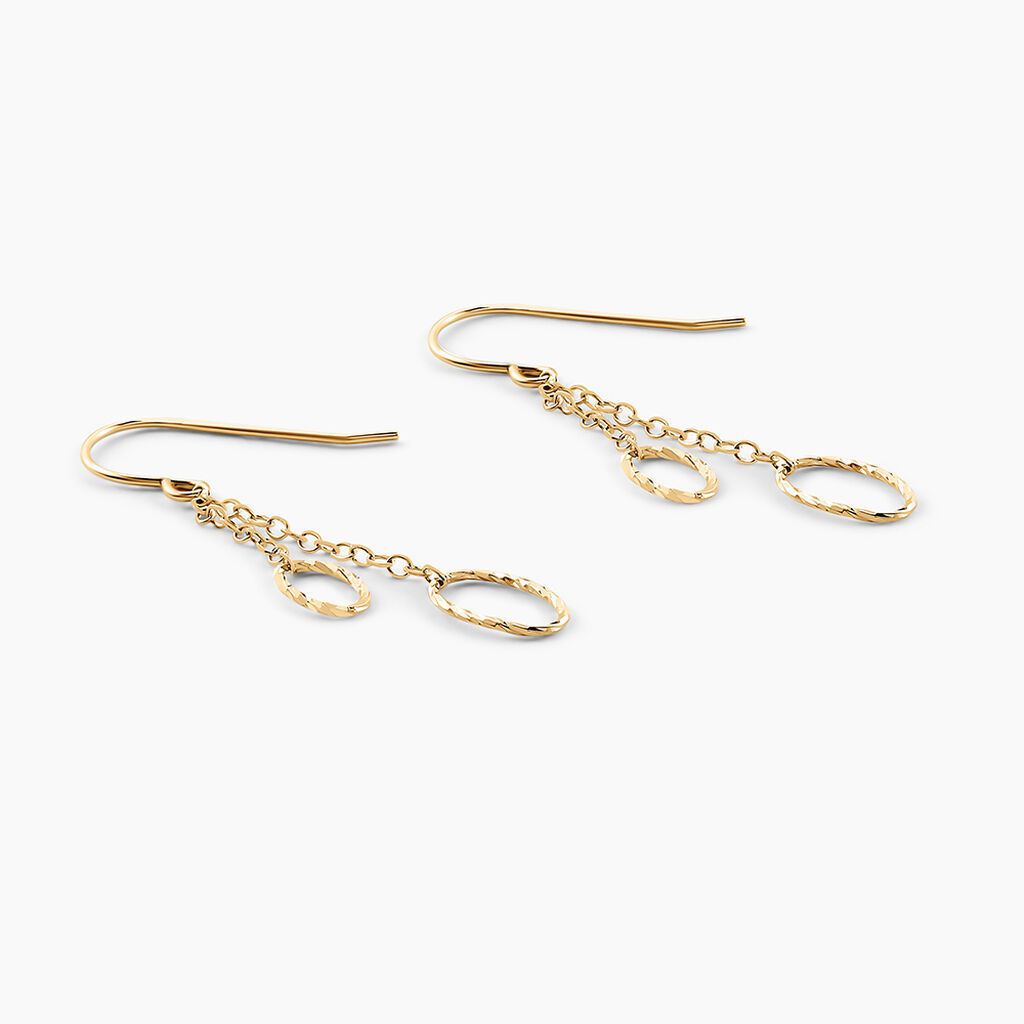 Boucles D'Oreilles Pendantes Ovidiu Or Jaune - Boucles d'oreilles pendantes Femme | Histoire d’Or