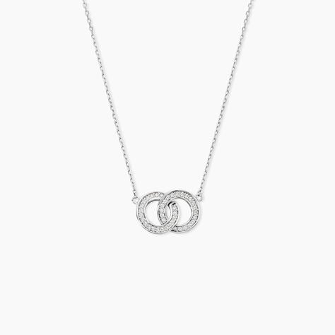 Collier Anne Argent Blanc Oxyde De Zirconium - Colliers fantaisie Femme | Histoire d&rsquo;Or