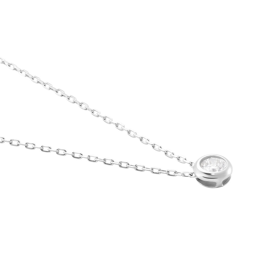 Collier Agota Or Blanc Diamant - Colliers Femme | Histoire d’Or