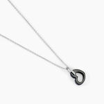Collier Sumeyra Argent Blanc C&eacute;ramique Et Oxyde De Zirconium - Colliers fantaisie Femme | Histoire d&rsquo;Or