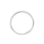 Alliance Onenn Ruban Plat Argent Blanc - Alliances Famille | Histoire d&rsquo;Or