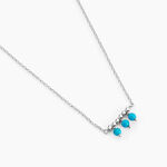 Collier Della Argent Blanc Turquoise - Colliers fantaisie Femme | Histoire d&rsquo;Or