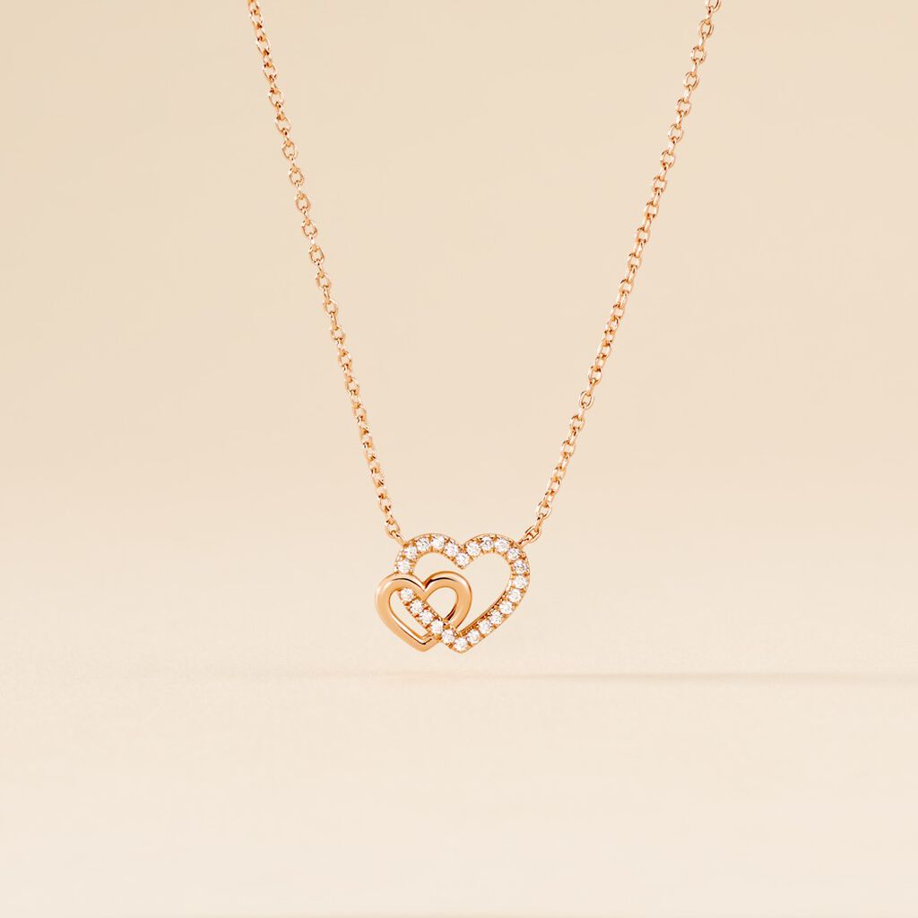Collier Donatiane Argent Rose Oxyde De Zirconium - Colliers fantaisie Femme | Histoire d’Or