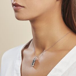 Pendentif Tiki Argent Blanc Onyx - Pendentifs Famille | Histoire d’Or
