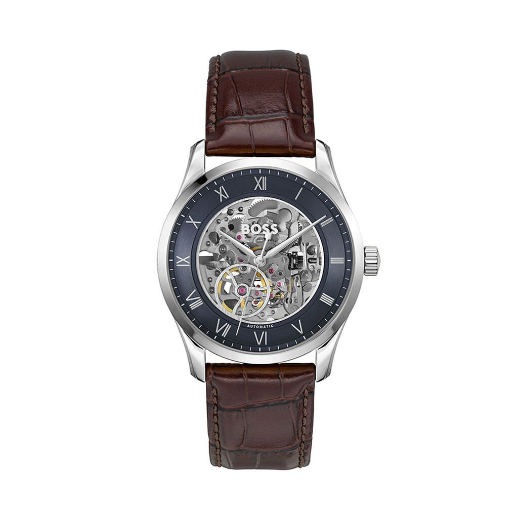 Montre Boss Principle Skeleton Bleu - Nouveautés Homme | Histoire d’Or