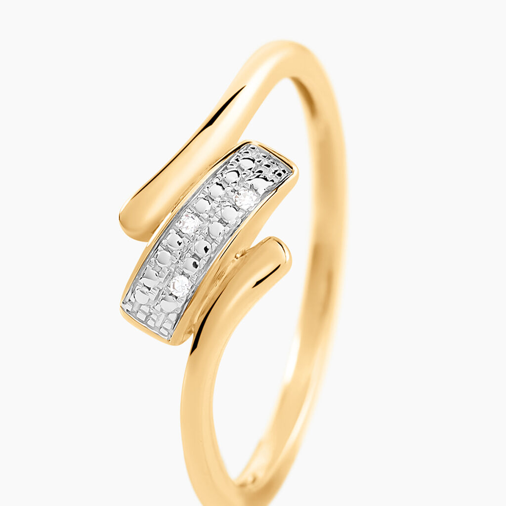 Bague Giampiero Or Jaune Diamant - Bagues avec pierre Femme | Histoire d&rsquo;Or