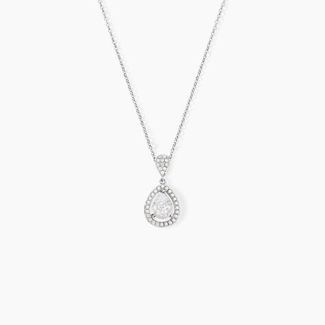Collier Argent Blanc Zelie Oxyde De Zirconium - Colliers Femme | Histoire d&rsquo;Or