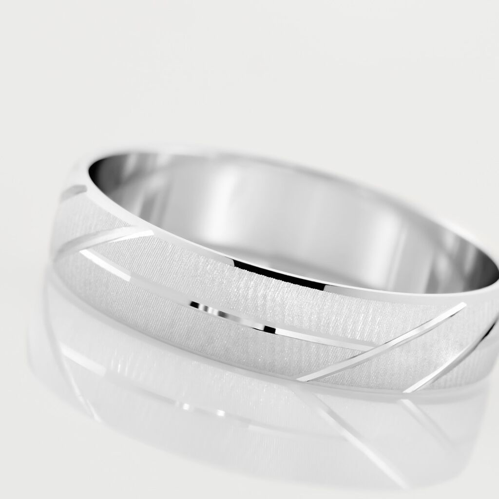 Alliance Mercure Brossee Ruban Plat Or Blanc - Alliances Famille | Histoire d’Or