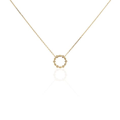 Collier &eacute;clat Perl&eacute; Plaqu&eacute; Or Oxyde De Zirconium - Colliers Femme | Histoire d&rsquo;Or
