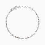 Bracelet Emna Argent Blanc Pierre De Synthese - Bracelets Femme | Histoire d&rsquo;Or