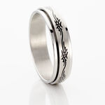 Bague Acier Blanc Lucas - Bagues fantaisie Femme | Histoire d&rsquo;Or