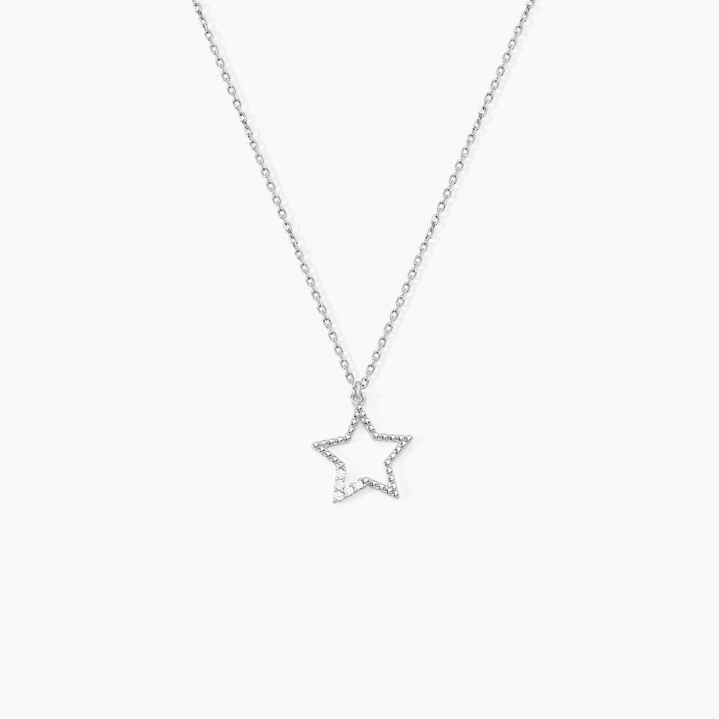 Collier Gyliane Argent Blanc Oxyde De Zirconium - Nouveautés Femme | Histoire d’Or
