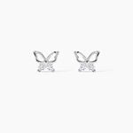 Boucles D'oreilles Puces Cyprian Argent Blanc Oxyde - Boucles d'oreilles fantaisie Femme | Histoire d&rsquo;Or